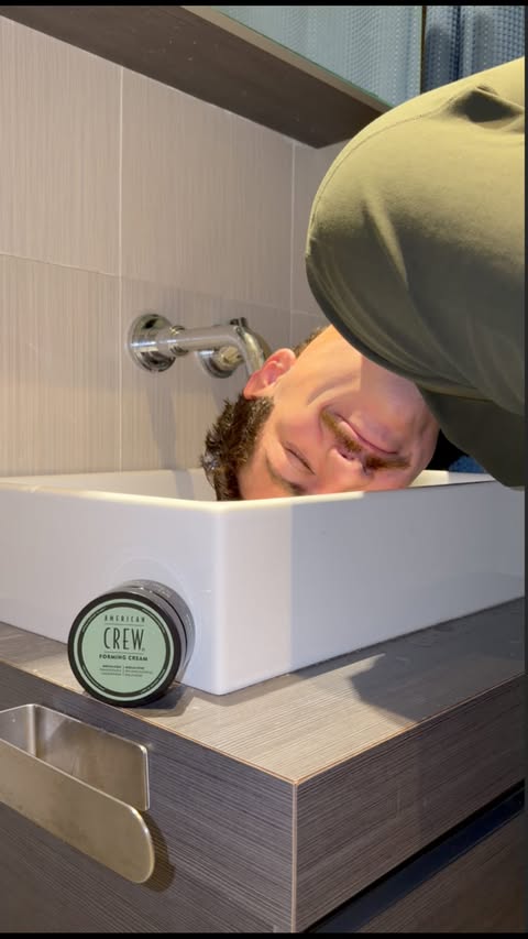 Instagram post by @crustbycarson for American Crew. Caption reads: [...] more than 2 minutes to do your hair?....