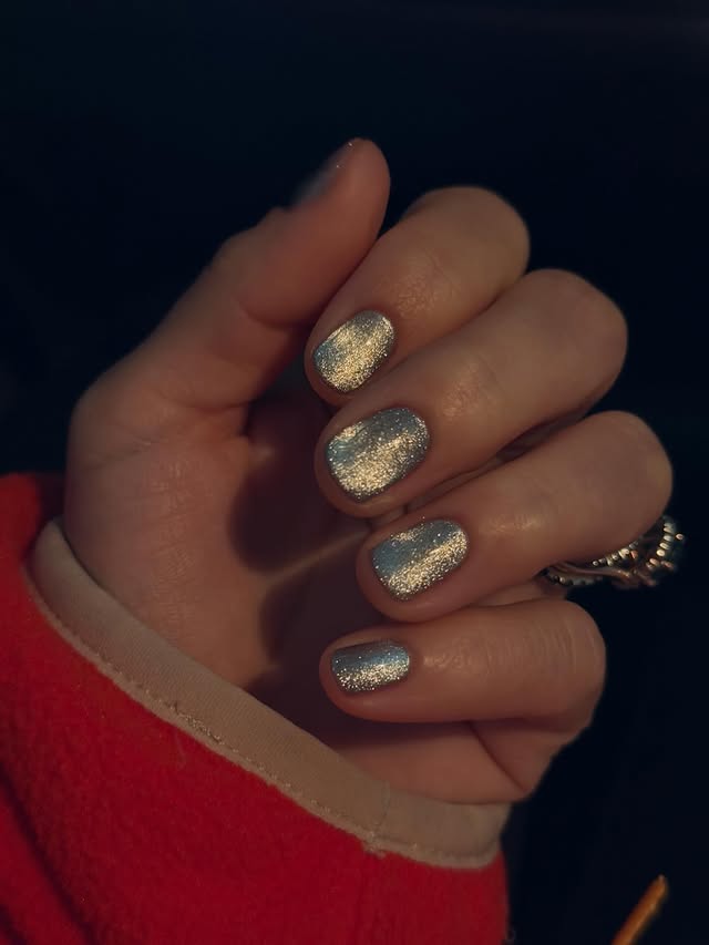 Instagram post by @taylorznails for Cracked Polish. Caption reads: @crackedpolish Thin Ice over Chasing Calm [...].