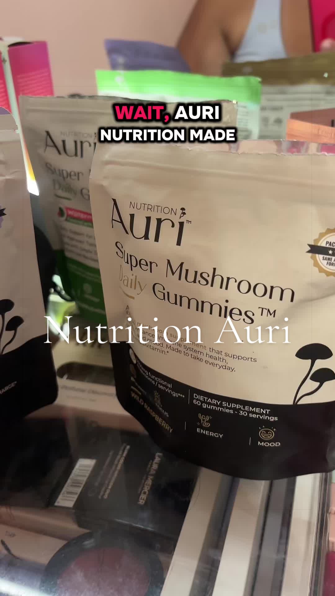 TikTok post by @dgarcia4522 for Auri Nutrition. Caption reads: [...] #sleep #chill #nightroutine @Auri Nutrition.