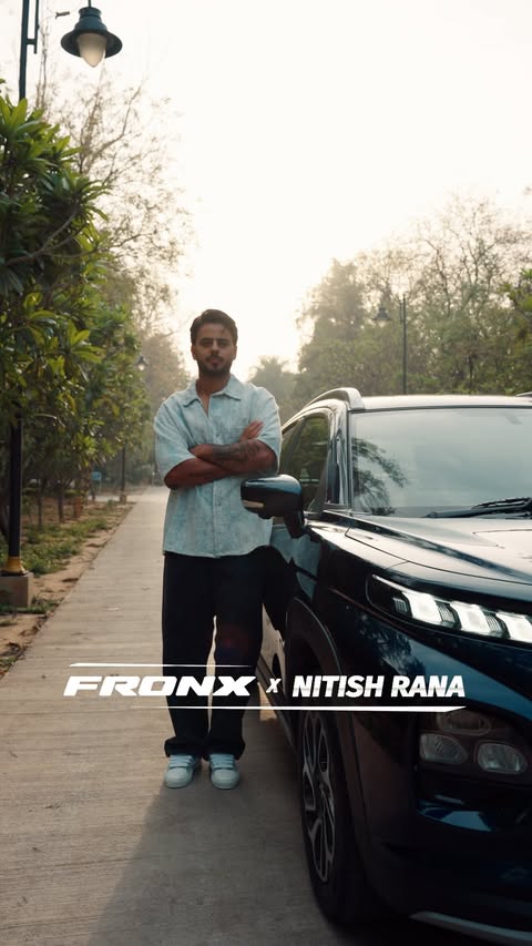 Instagram post by @nitishrana_official for NEXA. Caption reads: [...] my kind of thrill. #FRONXxNitishRana....