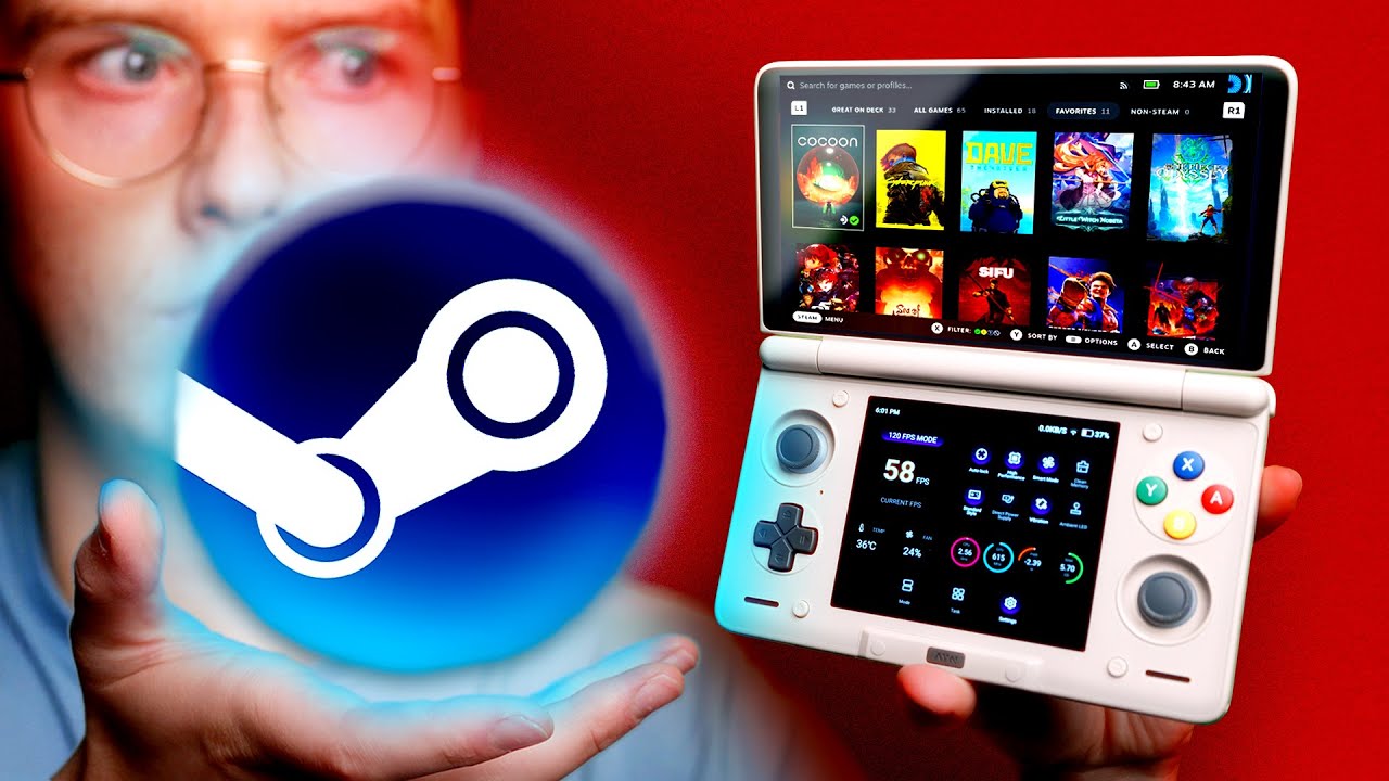 YouTube post by @Isaac-OS for The Verge. Caption reads: Valve Is Making Every Handheld a Steam Deck.