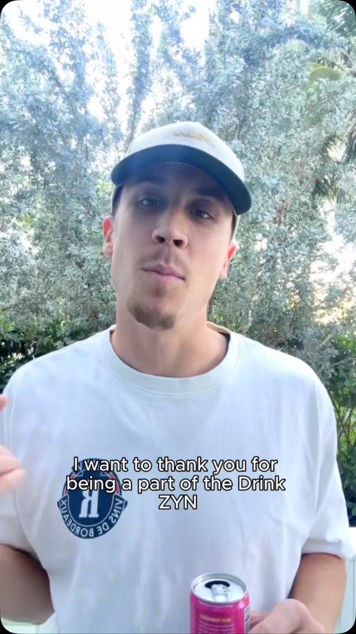 Instagram post by @d_bo20 for Drink ZYN. Caption reads: 🏀 SIGNED MIAMI HEAT JERSEY + ZYN GIVEAWAY!....