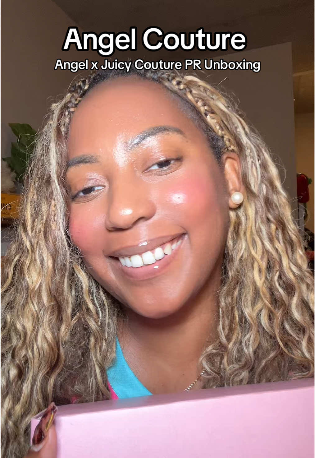 TikTok post by @itscwaysworldesq for Juicy Couture. Caption reads: Angel Couture 💕🫶 — Juicy Couture x Angel Reese....