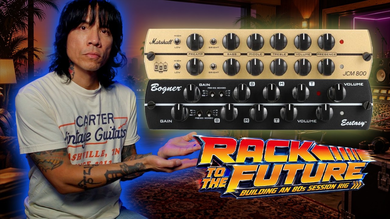 YouTube post by @RJRonquillo for Thomann. Caption reads: Rack To The Future Ep. 7: Synergy Preamps.