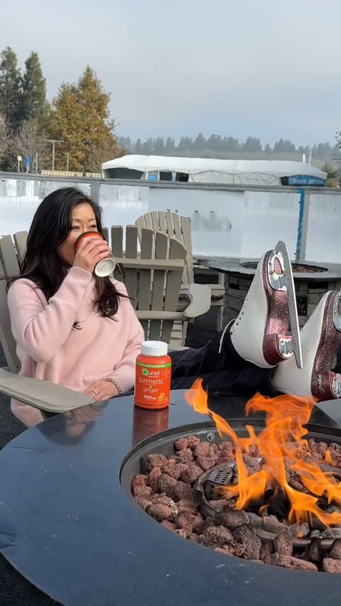 Instagram post by @kristiyamaguchi for Qunol. Caption reads: [...] and giving back through movement. Daily....