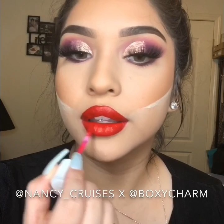 Instagram post by an influencer for Alamar Cosmetics. Caption reads: [...] shade: Cupid @alamarcosmetics....