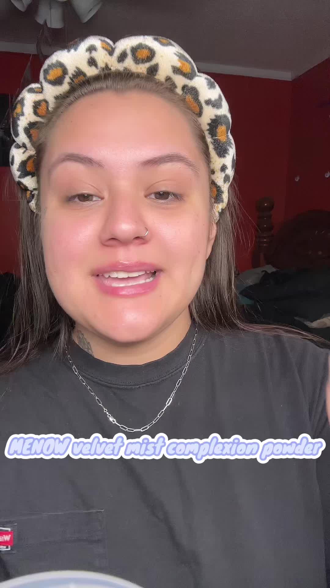 TikTok post by @noelallen01 for Menow. Caption reads: My new favorite setting powder! @MENOW US #MENOW....