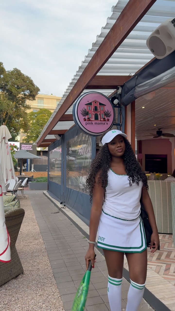 Instagram post by @nana_aikins for Handy Andy South Africa. Caption reads: Padel, vibes, and zero stress cleaning 🫶🏽 Come....