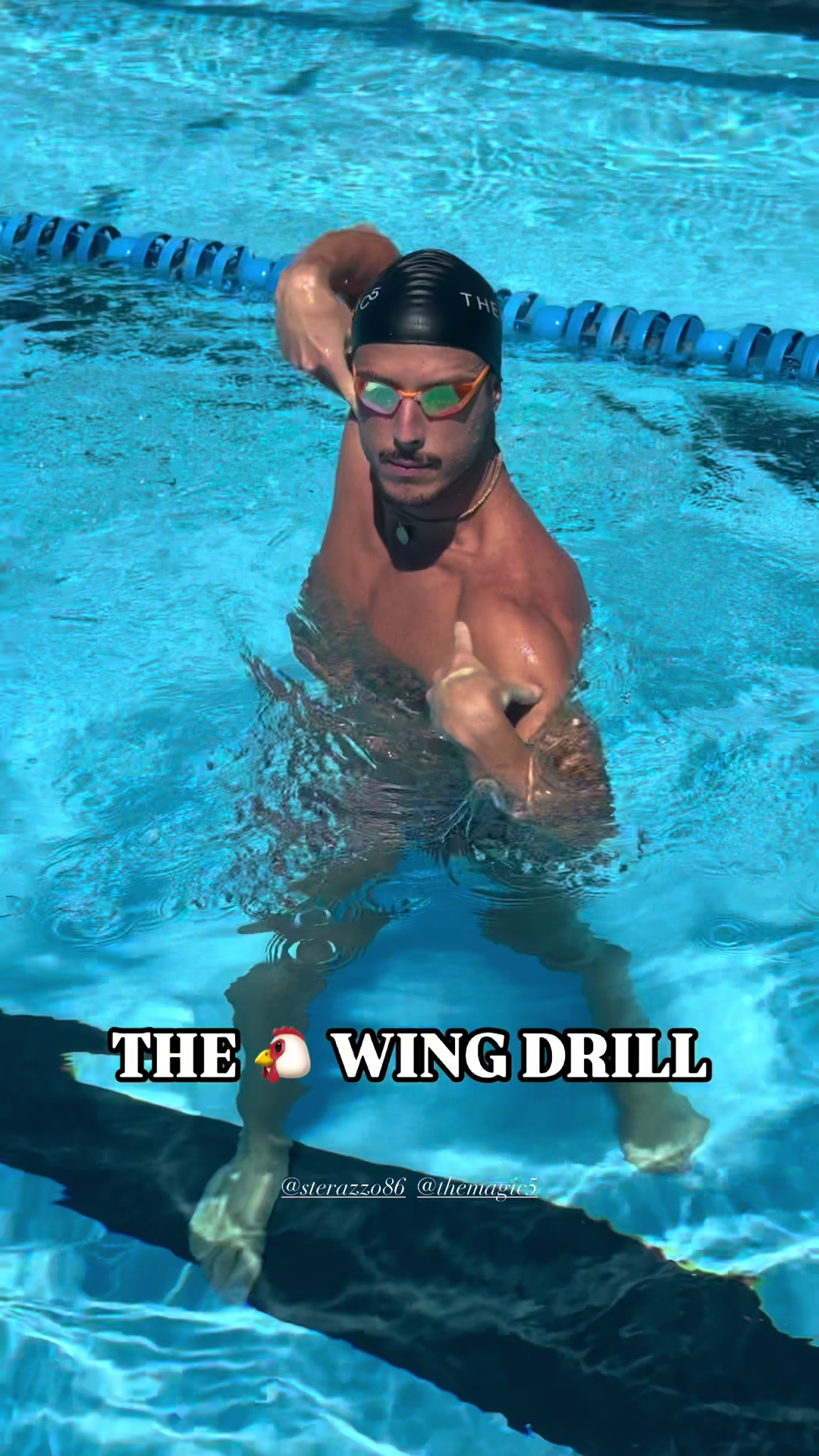 TikTok post by @sterazzo86 for TheMagic5. Caption reads: [...] efficiency 🔥 #swimminglessons #drills....