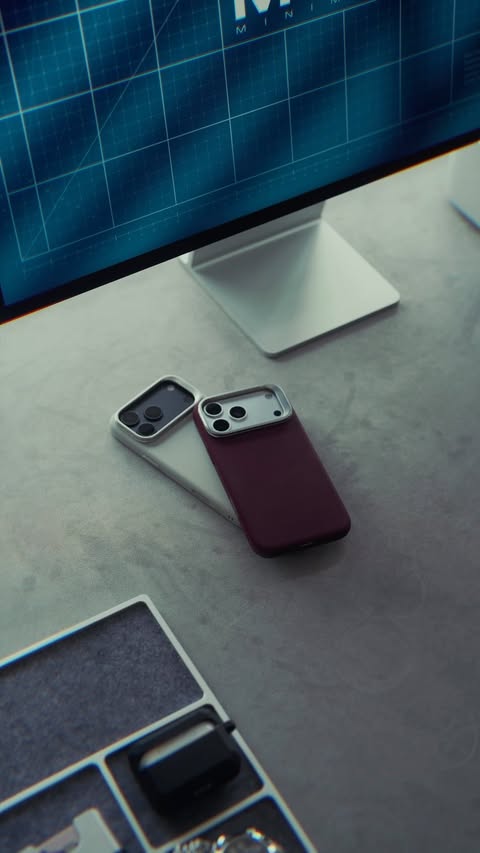 Instagram post by @mnml_visuals for ESR. Caption reads: [...] I’ve tried for the iPhone 18 Pro. The....