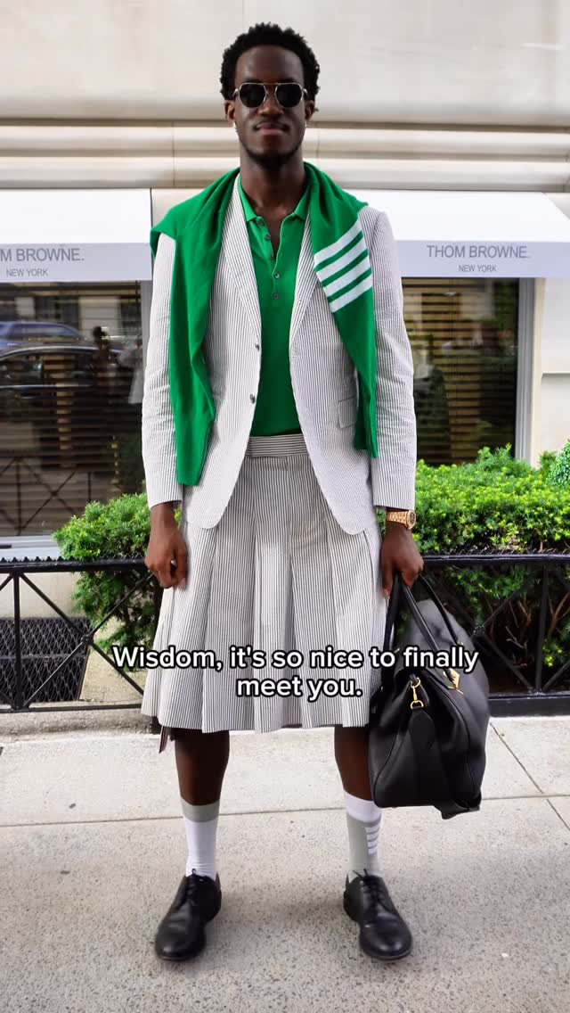 Instagram post by @ladiesofmadisonave for Thom Browne. Caption reads: #thombrowne #ad Last evening Thom Browne [...].
