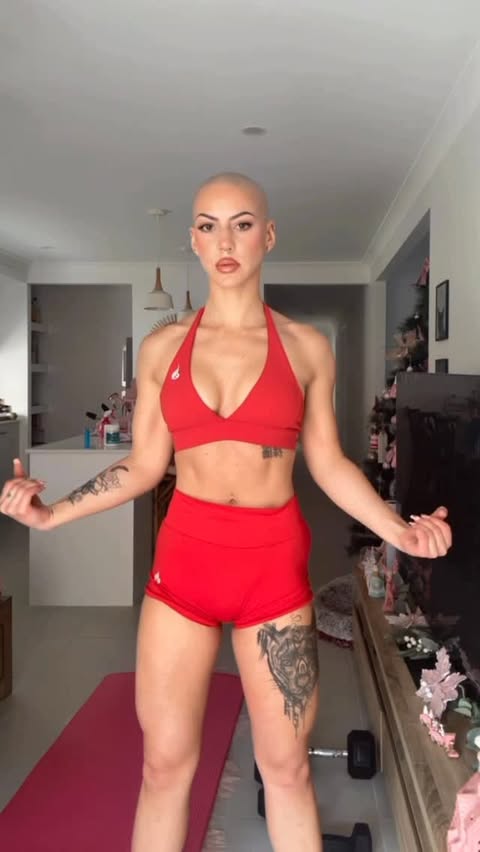 Instagram post by @baldiedolll for Ryderwear. Caption reads: [...] #baldhead #headshaving #headshave #ryderwear....