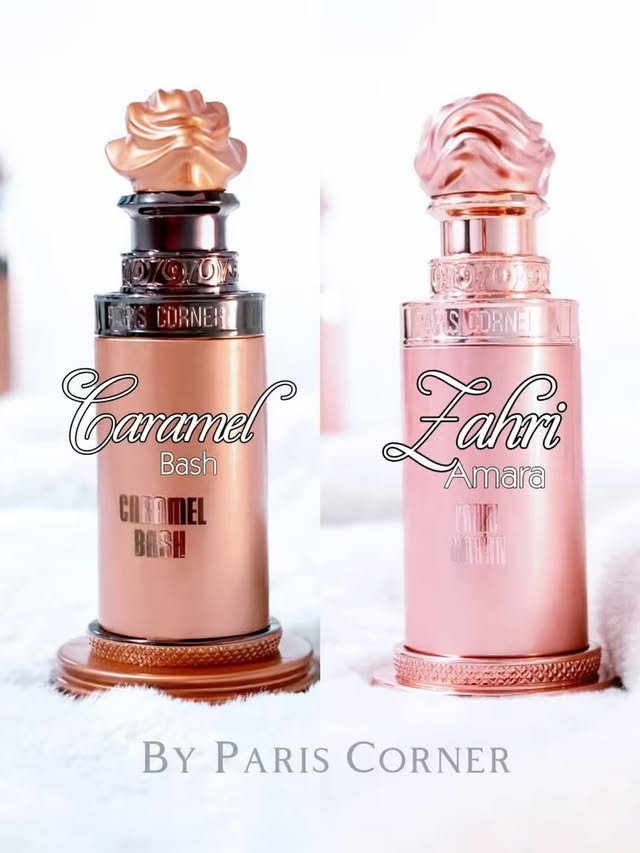 Instagram post by @scents_and_smells for Paris Corner Perfumes. Caption reads: [...] Amara and Caramel Bash by....