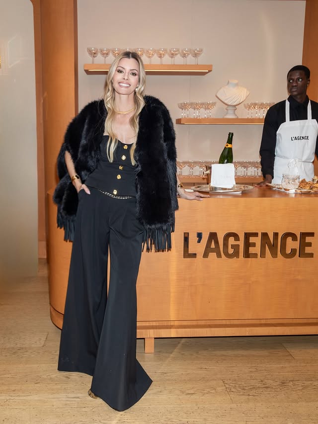 Instagram post by @elizabethsulcer for L'AGENCE. Caption reads: [...] a champagne & caviar style edit with....
