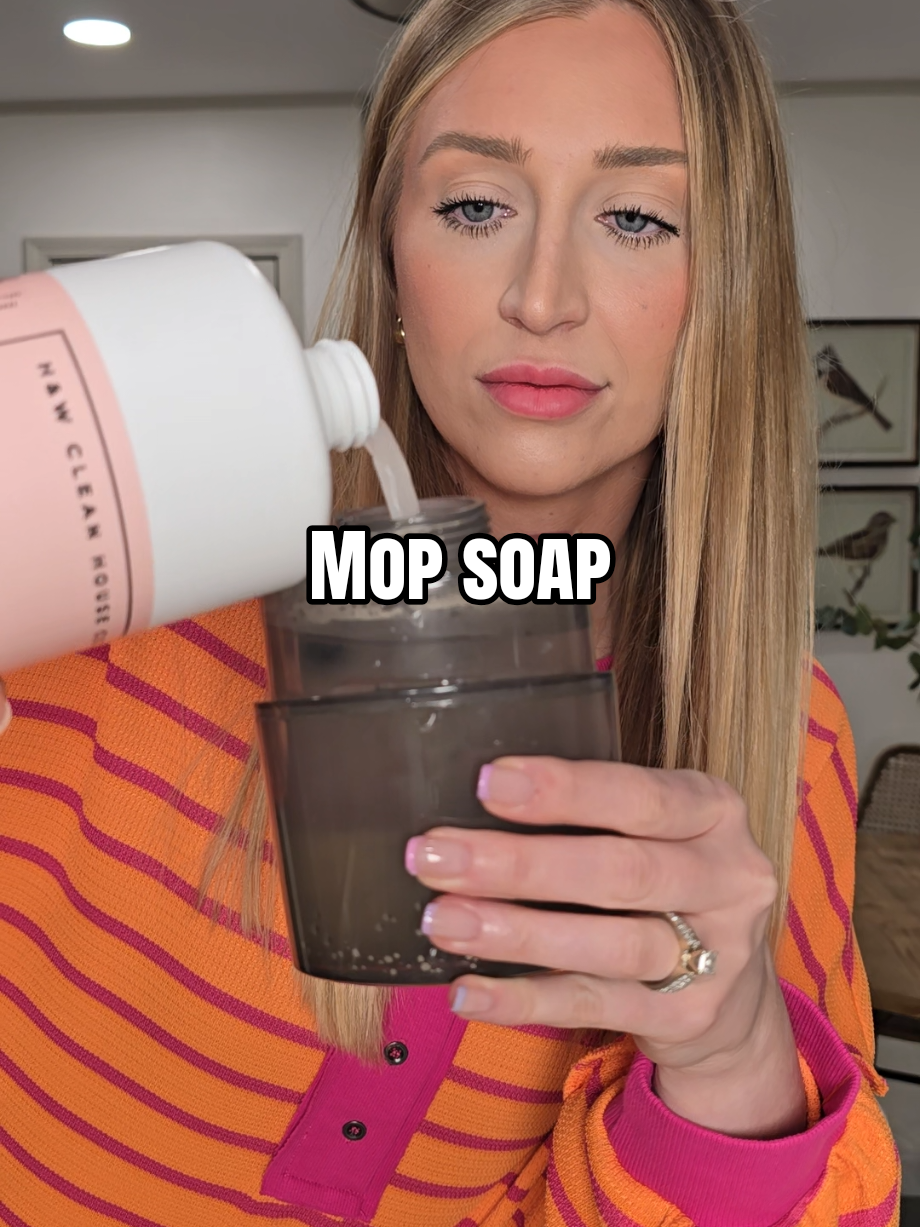 TikTok post by @hannahshealthyfit for H&W Bath Haus. Caption reads: [...] #mopping #mopsoap @H&W Bath Haus.