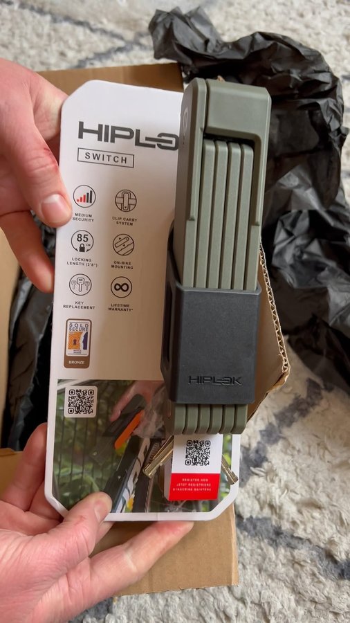 Instagram post by @_2ndlifebikes for Hiplok. Caption reads: This thing is awesome! 

I usually hate attaching....