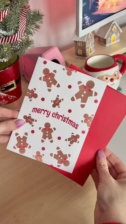 Instagram post by @tabsartshop for Kittl. Caption reads: Christmas is here! 🤶🏻🎄 AD #kittlpartner It’s....