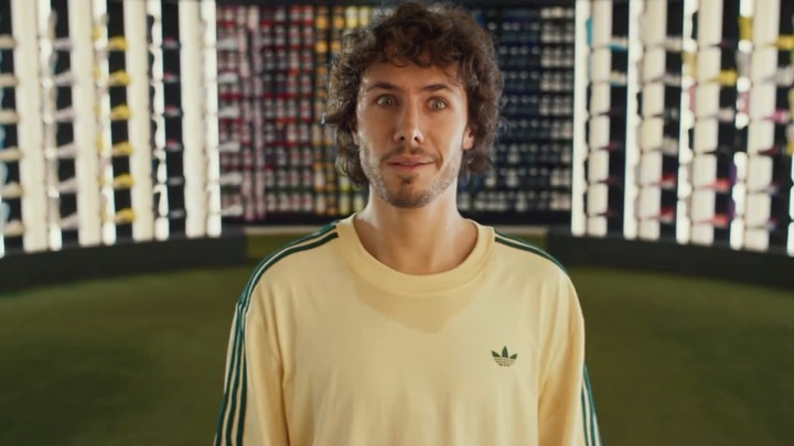 Instagram post by @juanpazurita for adidas Football. Caption reads: [...] some @adidas at @dickssportinggoods....