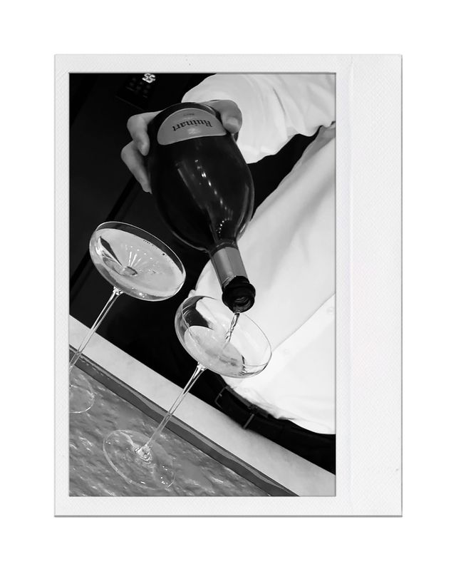 Instagram post by @emmanuellek_ for Champagne Ruinart. Caption reads: Rediscovering 4 rue des Crayères, the iconic....