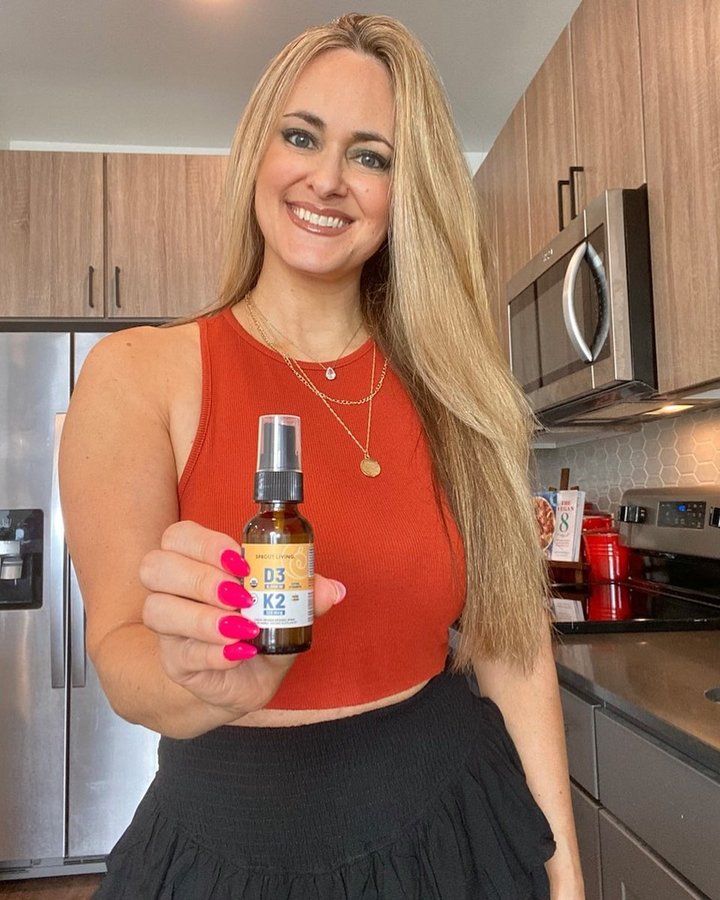 Instagram post by @thevegan8brandi for Sprout Living. Caption reads: [...] Vitamin D. So I’m super excited that....