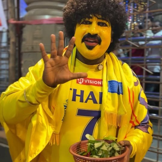 Instagram post by @cricsuperfan for Vision11. Caption reads: Day 5 at Shree Bhimashankar Jyotirlinga 🕉️

All....