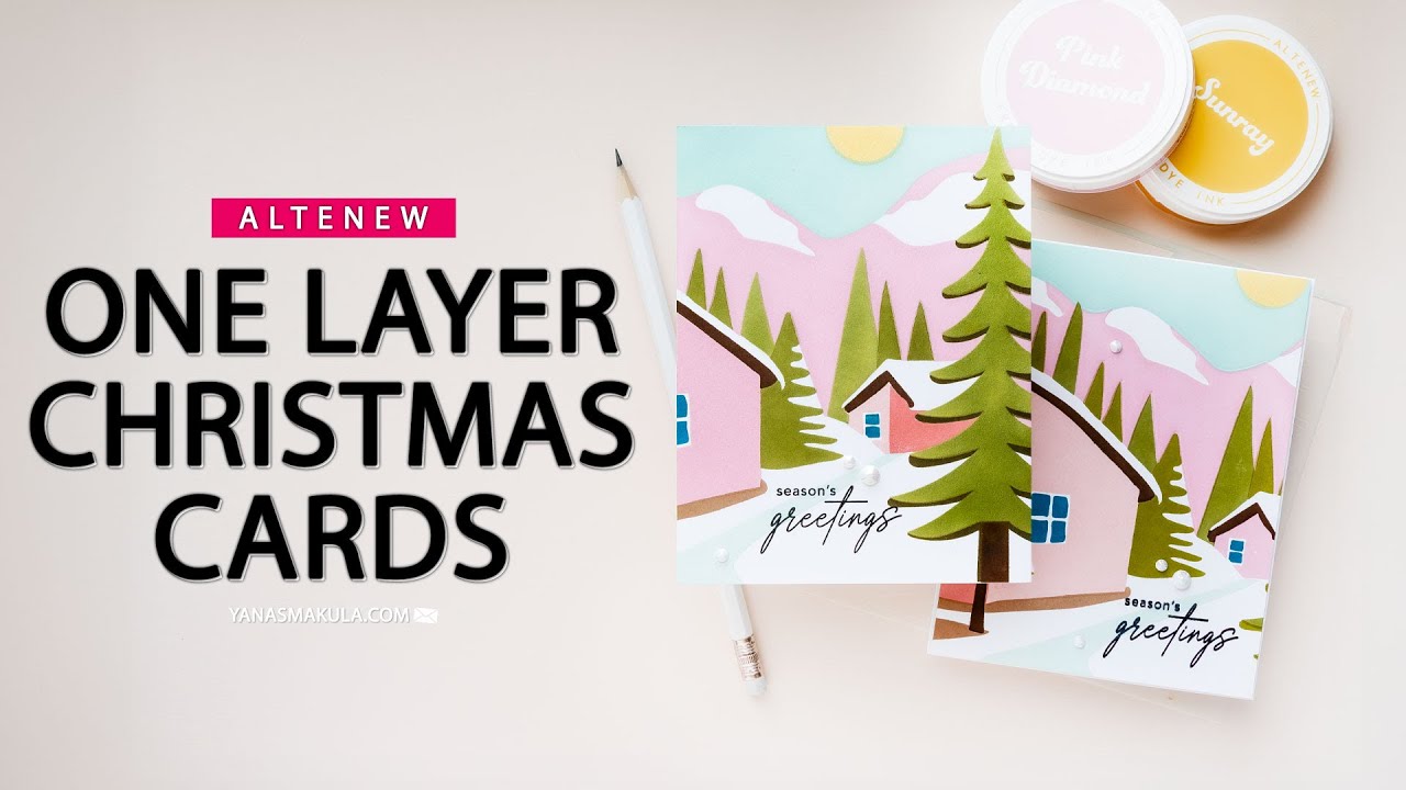 YouTube post by @Yana.Smakula for Hero Arts. Caption reads: One Layer Cards with Stencils + 40% Off Stencil....