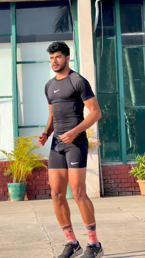 Instagram post by @indian_gurmeet_400m for Nike. Caption reads: —📈💥🫶 #chandigarh Nike is not just a brand, it’s....