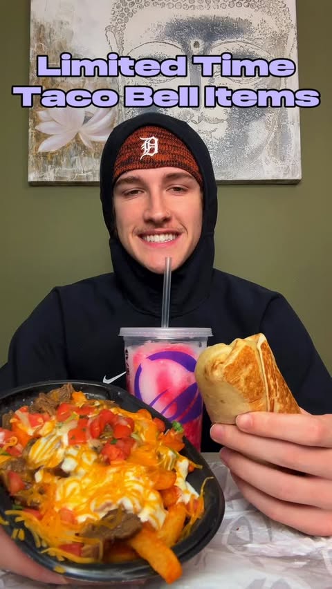 Instagram post by @troycicotte for Taco Bell. Caption reads: @tacobell brought back the Quesarito for a Limited....