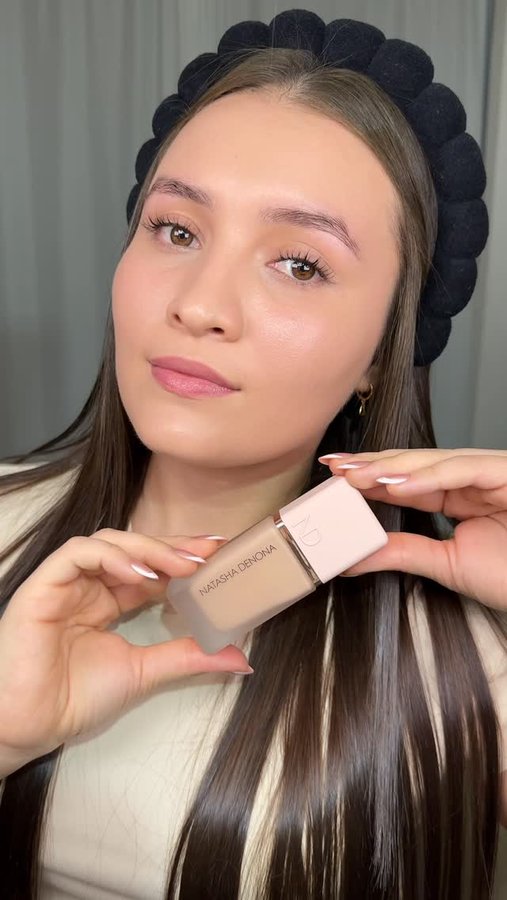 Instagram post by @dana.creadora.ugc for Beautytap. Caption reads: #ad Natasha Denona HYGLAM Foundation ‘shade N4’ —....