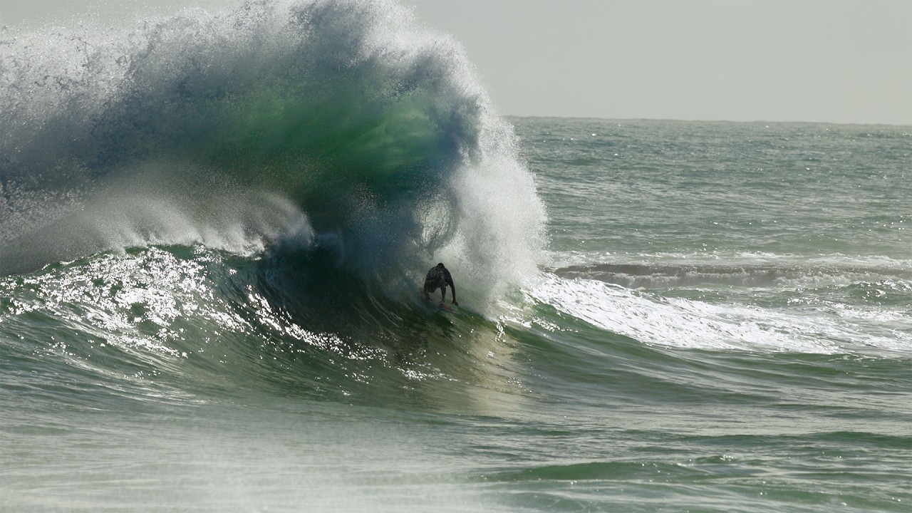 YouTube post by @DylanGravesYT for Huckberry. Caption reads: WEDGEHEADS; 5 hour surf at my favorite wEdGe w....