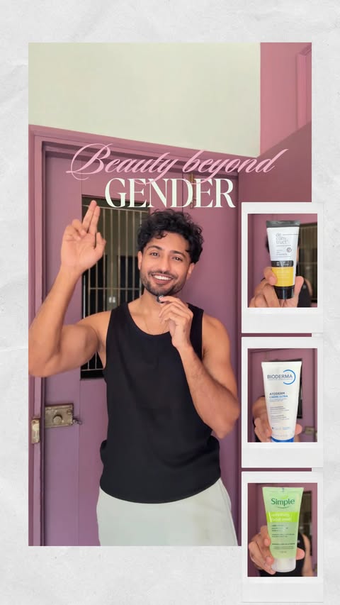 Instagram post by @rehaanroyofficial for FENTY SKIN. Caption reads: [...] wash, cleans the dirt from my skin 2.....