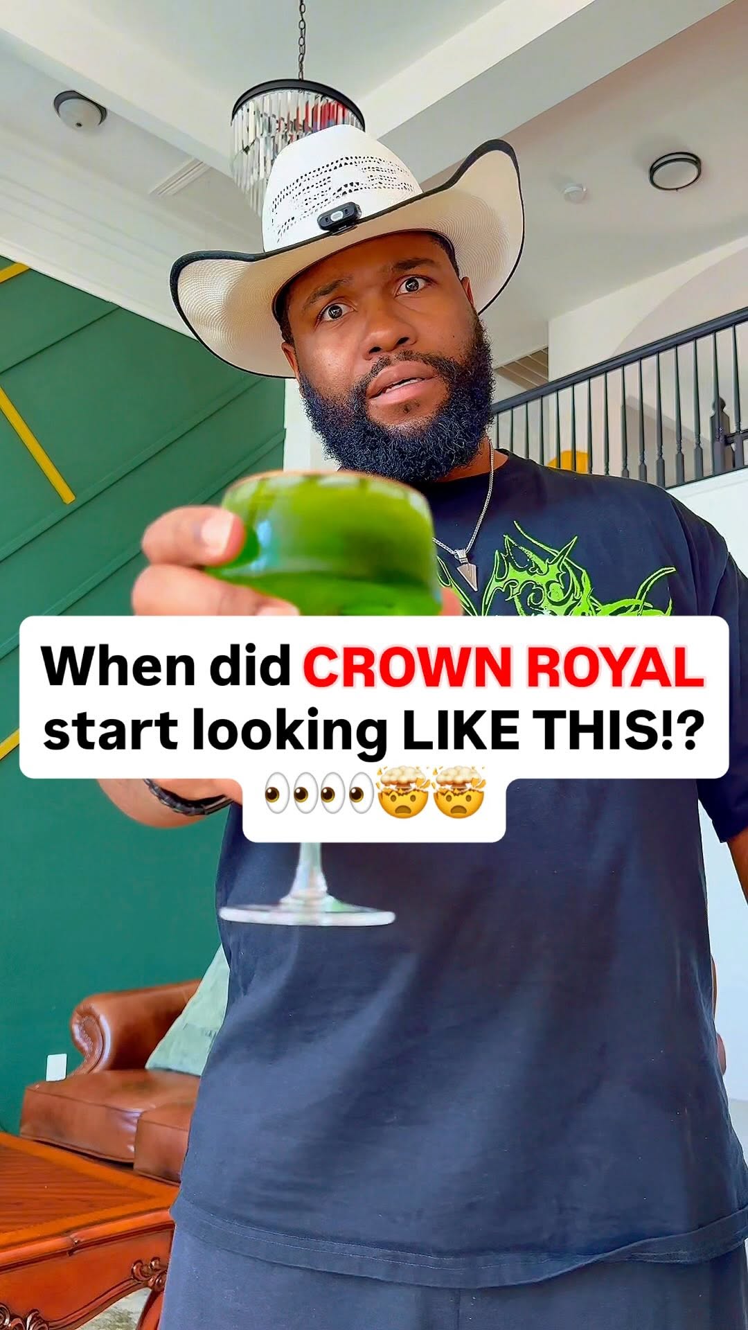 Instagram post by @bartalkbruno for Crown Royal. Caption reads: 🚨🚨Y’all, watch THIS!!🚨🚨

Easy 3 ingredient....