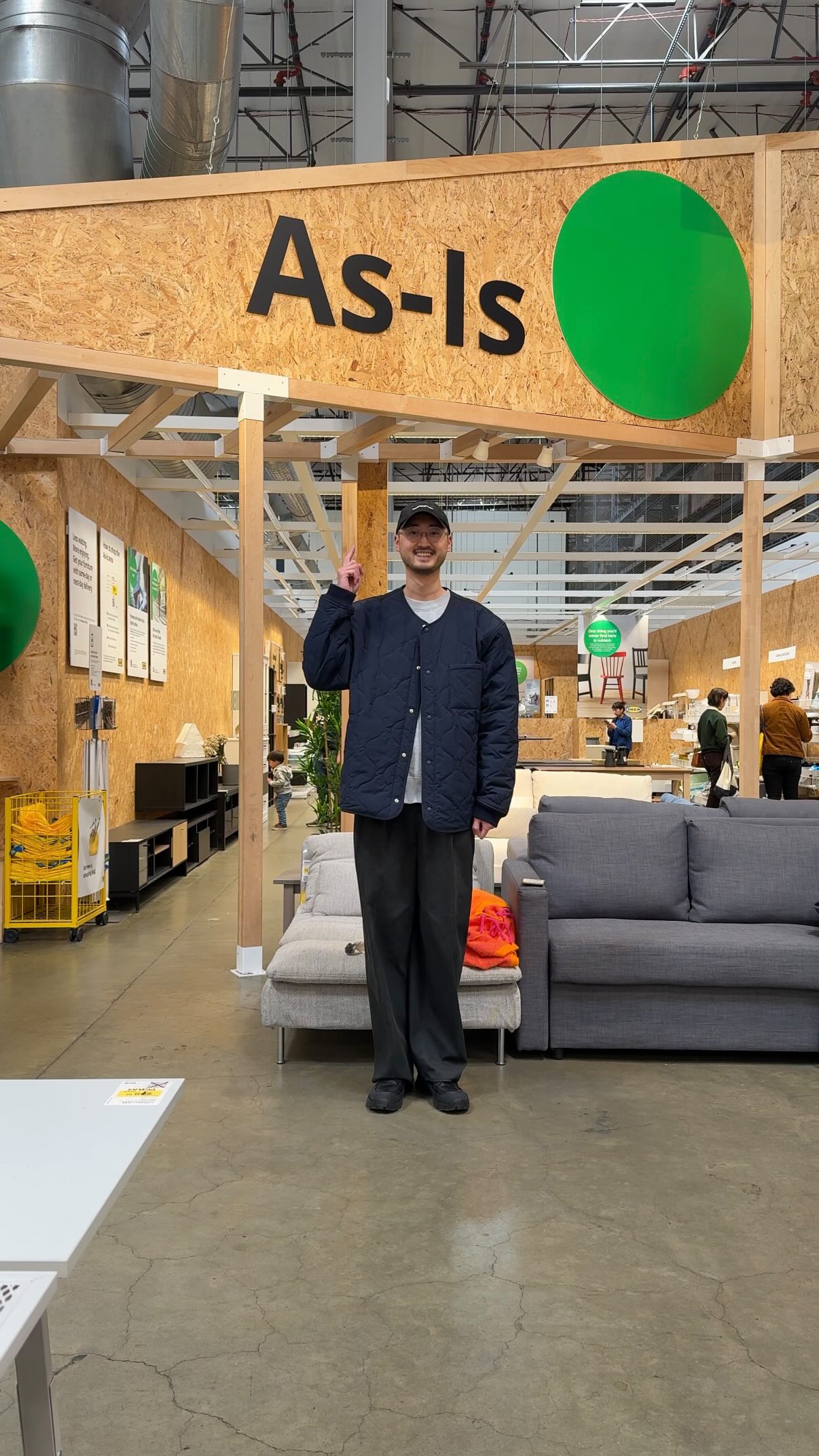 Instagram post by @adenwang for IKEA USA. Caption reads: Did you know @ikeausa has an As-Is section where....
