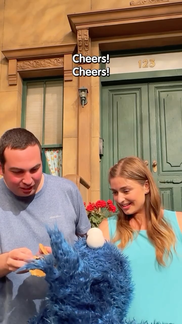 Instagram post by @david_loveonthespectrum for Netflix Family. Caption reads: Getting to share cookies with @cookiemonster &....