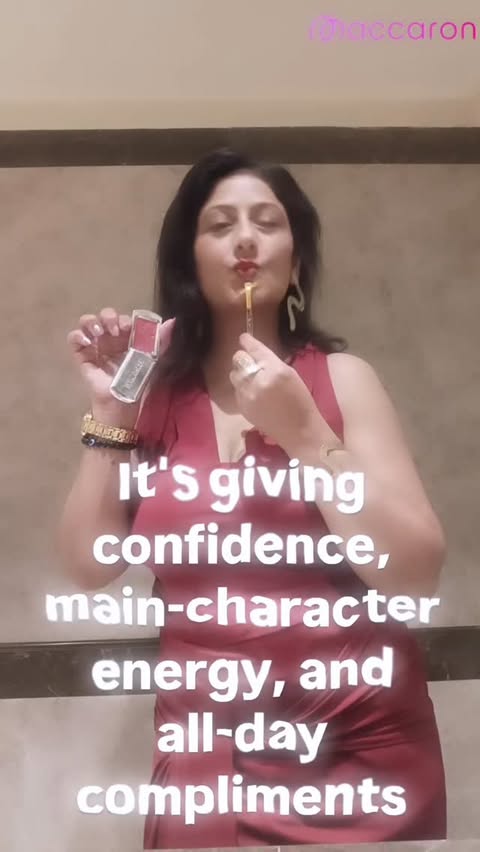 Instagram post by @growwithherr for Maccaron. Caption reads: [...] Brayv Lip-sleek in Coolness....