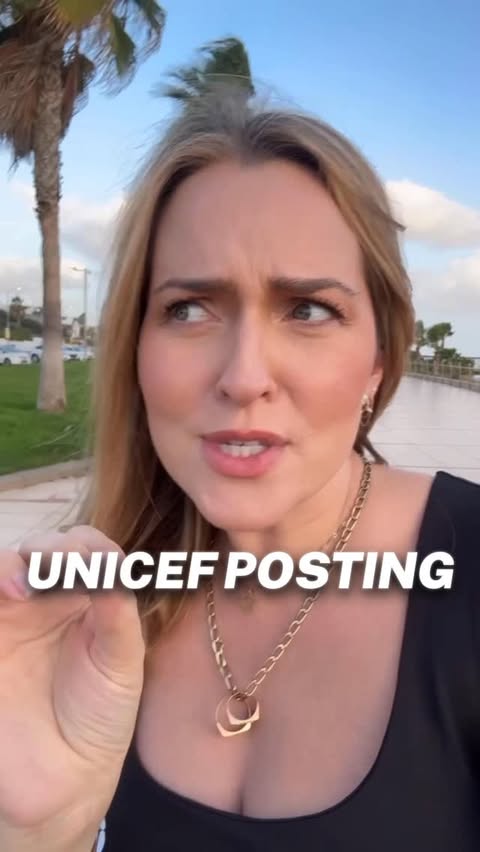 Instagram post by @ashleywaxmanbakshi for UNICEF. Caption reads: What else are you lying about @unicef ??? 

#gaza....