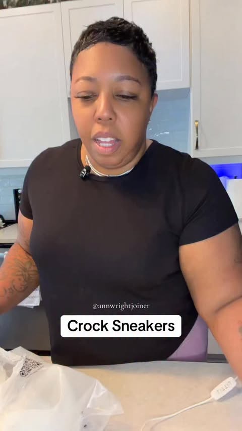 Instagram post by @annwrightjoiner for Crocs. Caption reads: [...] a good comfortable pair of sneakers ✨@Crocs....