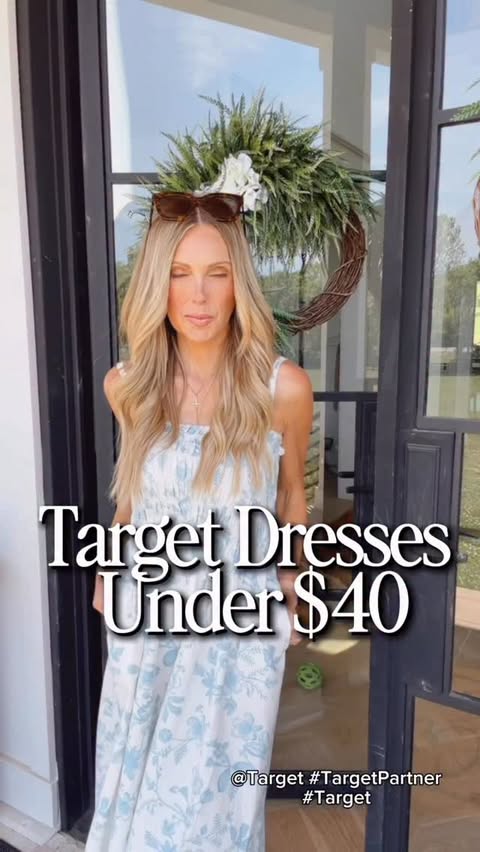 Instagram post by an influencer for Target. Caption reads: Shifting into summer with $40 @Target dresses....