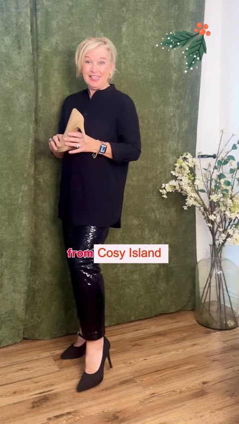 Instagram post by @stylealiveafter55 for Cosyisland. Caption reads: I’m getting some outfits ready for the Holidays....