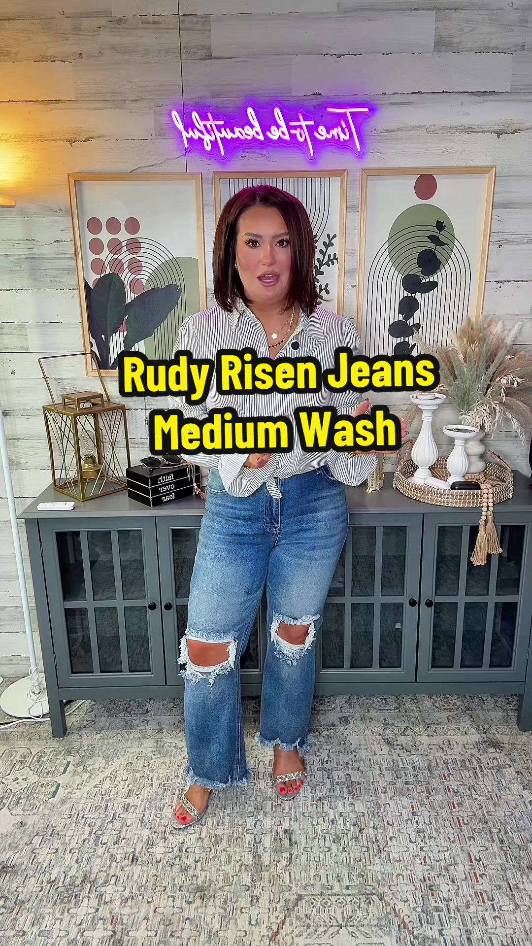 TikTok post by @katrinagmoore for Wild Oak Boutique. Caption reads: [...] down one for your odd number size. @Wild Oak....