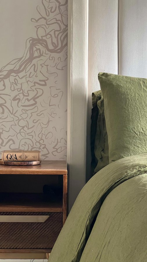 Instagram post by @homewith.sr for Soak & Sleep. Caption reads: There’s just something about fresh bedding that....