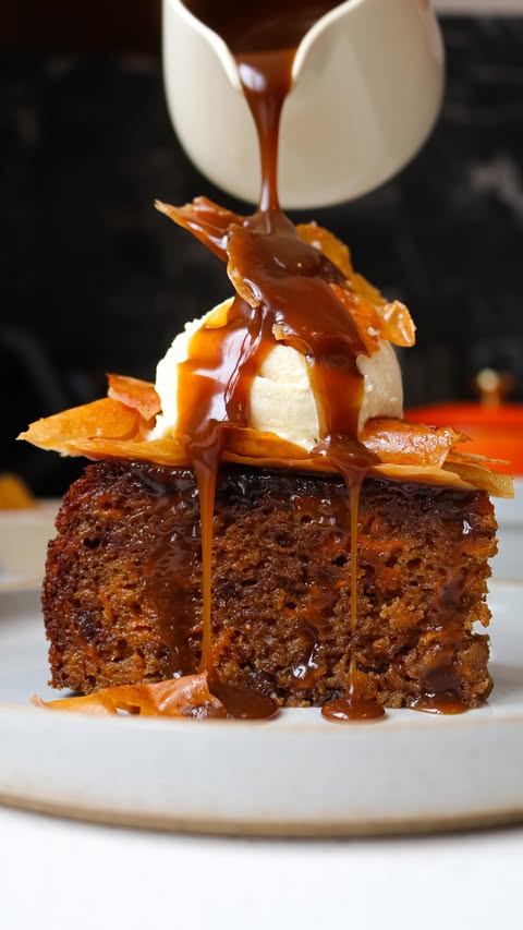 Instagram post by @melies_kitchen for Panasonic New Zealand. Caption reads: Sticky toffee pudding meets carrot cake, with a....
