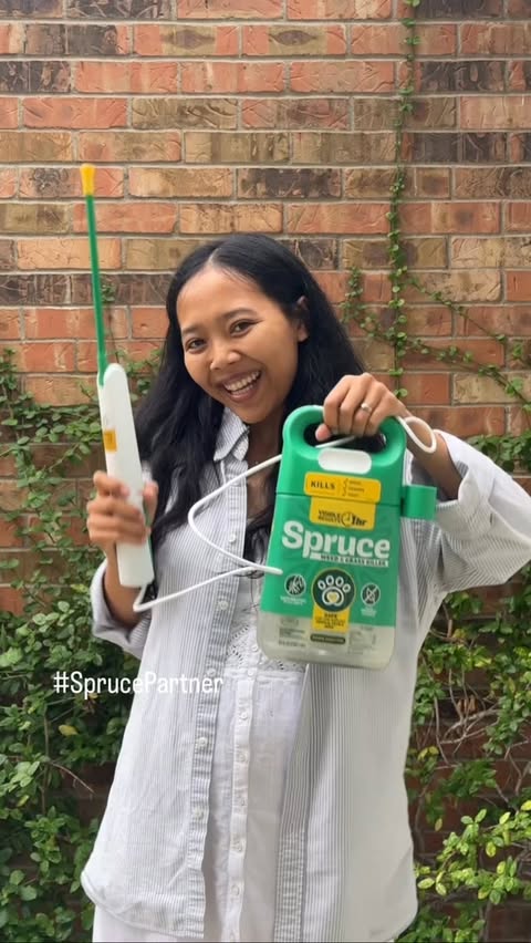 Instagram post by @tautanlama for Spruce. Caption reads: #SprucePartner#ad Less time fighting weeds, more....