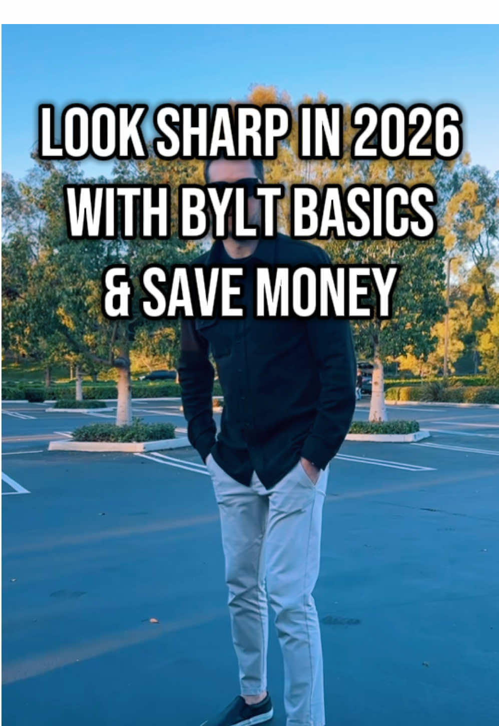 TikTok post by @dills_picks for BYLT Basics. Caption reads: Look good while saving money with @BYLT Basics ....