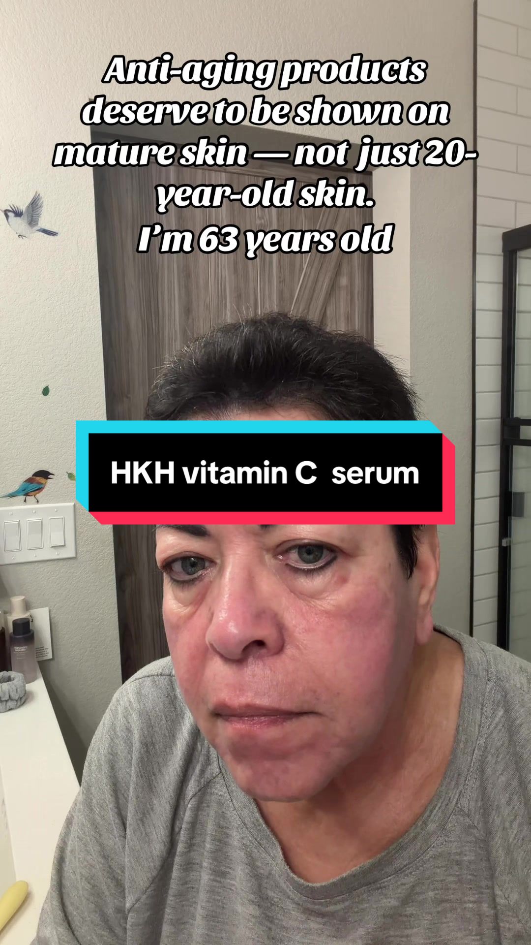 TikTok post by @iluv2eety for HKH cosmetics. Caption reads: [...] #O#Over60SkinSkincareThatWorks@HKH cosmetics.