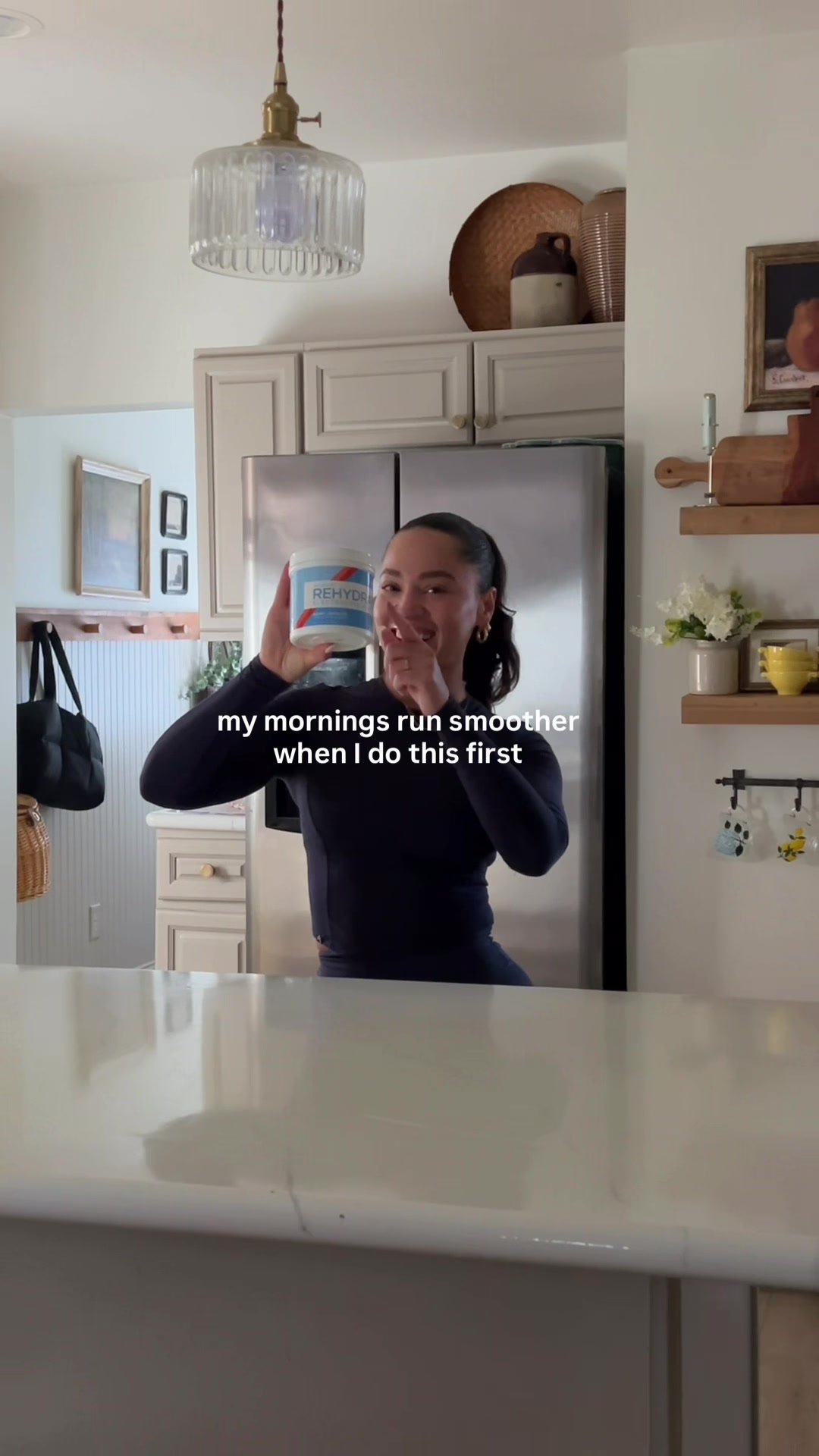 TikTok post by @adriannaasantiago for AdvoCare. Caption reads: [...] with hydration that keeps up with me....