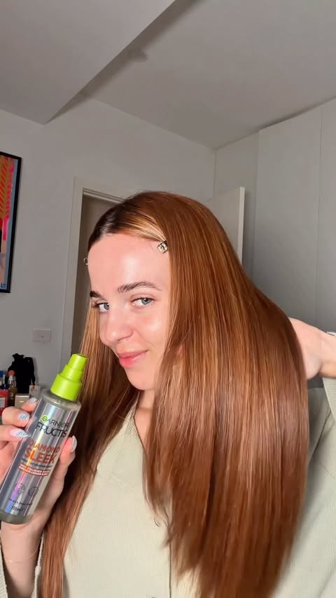 Instagram post by @adelle.petropoulos for Garnier AU & NZ. Caption reads: SLEEK SLEEK SLEEK with @garnieraunz Diamond Sleek....