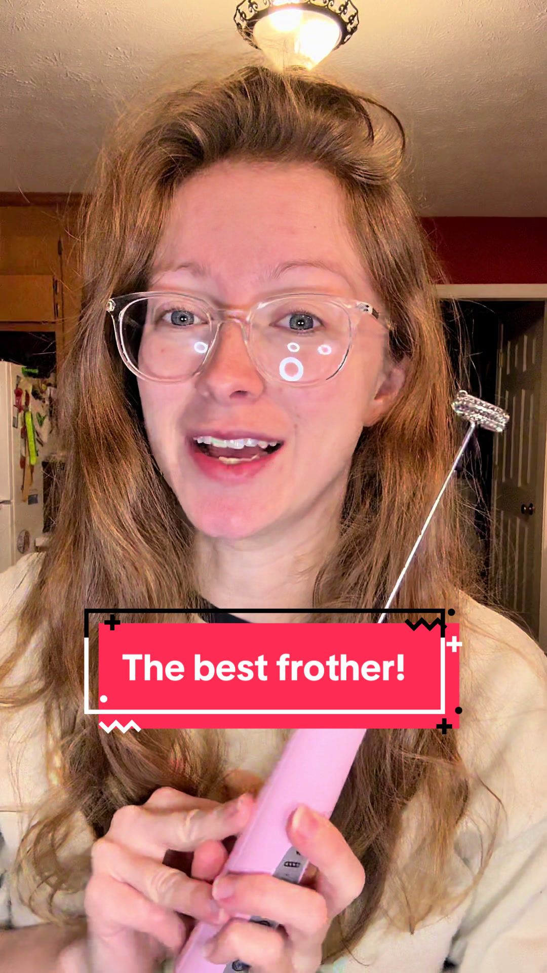 TikTok post by @bayls722 for Odiforgo. Caption reads: The best rechargeable frother ever!! @ODIFORGO....