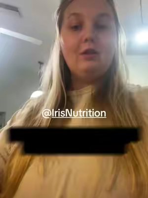 TikTok post by @leahdakin for Iris Nutrition. Caption reads: @Iris Nutrition #supportingwomen....