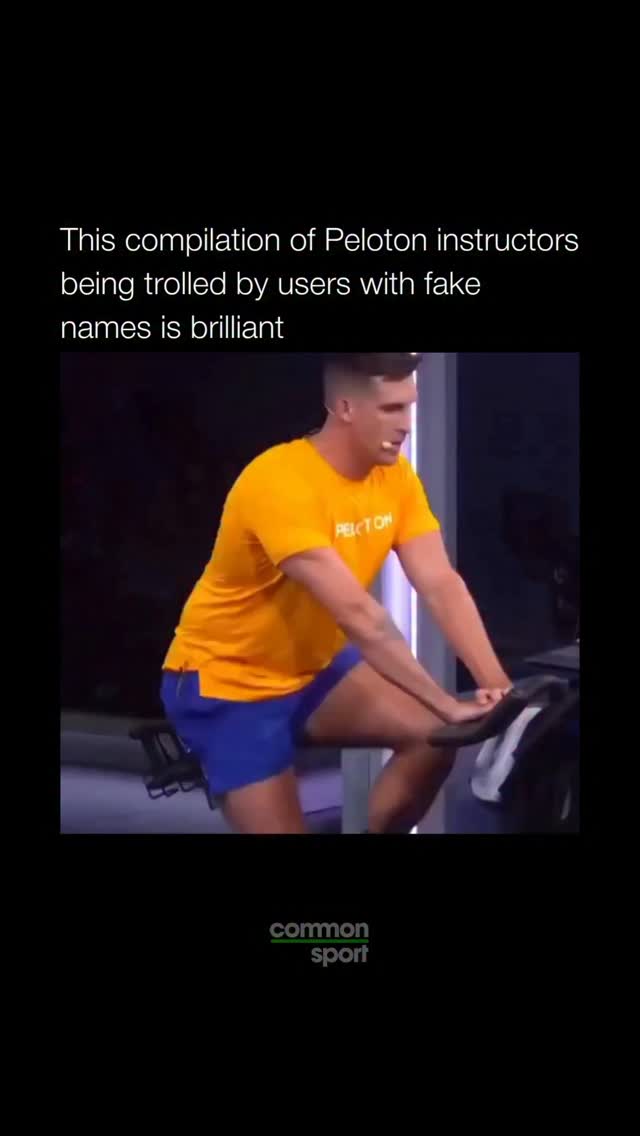 Instagram post by @common.sports for Peloton. Caption reads: No rugby league on so we ended up down the Peloton....